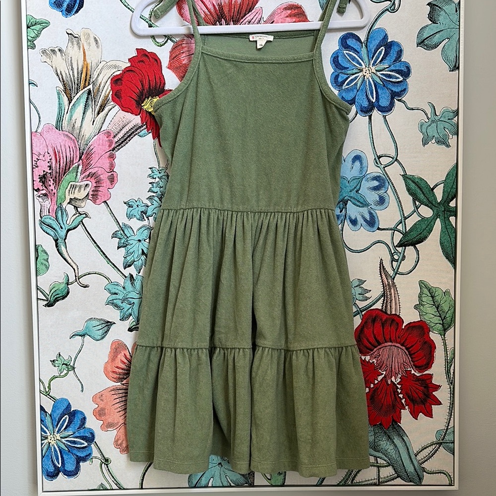 Crewcuts green terry cloth coverup